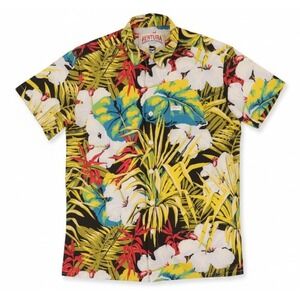 Retro Rifle Ventura Hawaiian Shirt Mens Small Multicolor Floral Short Sleeve